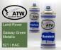 Preview: Land-Rover, Galway Green Metallic, 821 / HAC: 400ml Sprühdose + 400ml Klarlack - Set, von ATW Autoteile West.